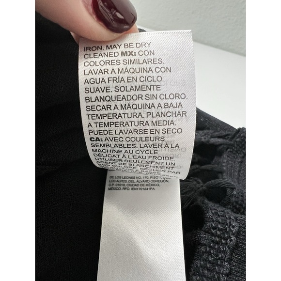 NWT CHICO'S Women's Cardigan Tassel Drape Front Sweater Size Medium or 1 Black - Picture 7 of 10